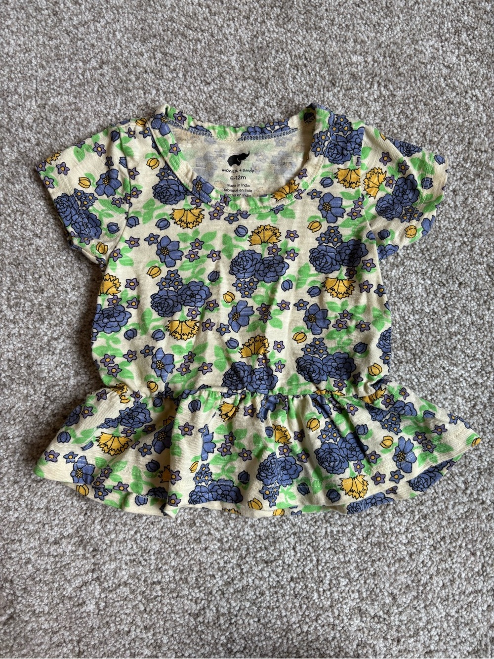 monica + andy Floral Peplum Top